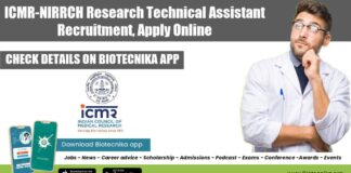 ICMR-NIRRCH Research Technical Assistant