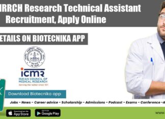ICMR-NIRRCH Research Technical Assistant