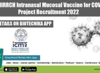 ICMR-NIRRCH SRF Opening Available