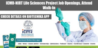 ICMR-NIRT Life Sciences Project