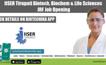 IISER Tirupati JRF Post