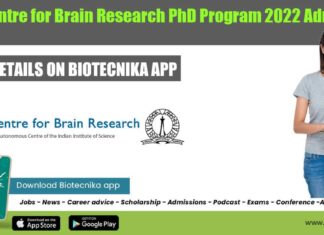IISc-CBR PhD Admissions 2022