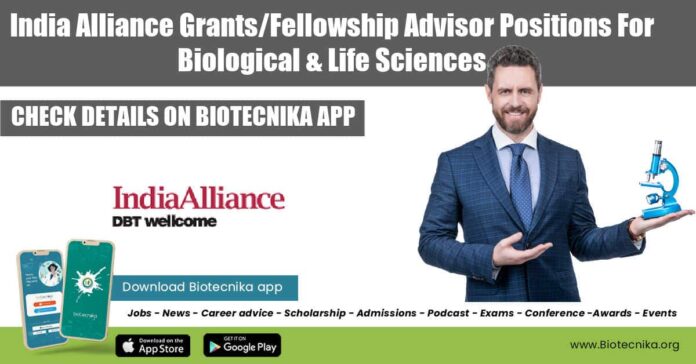 India Alliance Grants/Fellowship Advisor