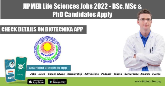 JIPMER Life Sciences Jobs