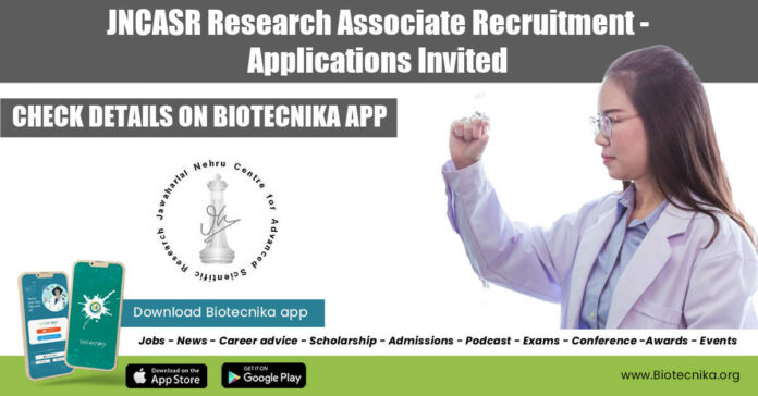 JNCASR Research Associate