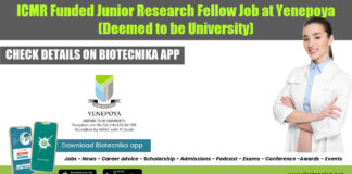 JRF Job at Yenepoya