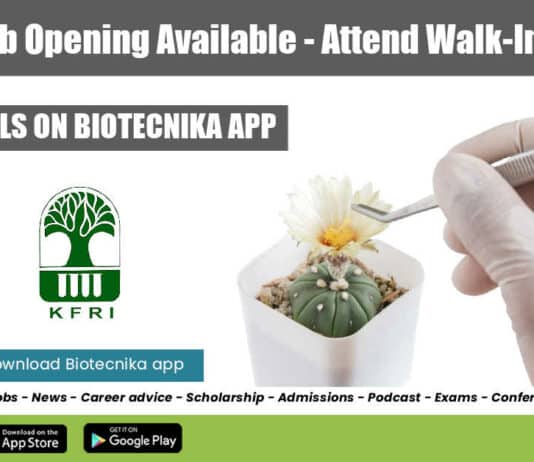 KFRI JRF Job Opening