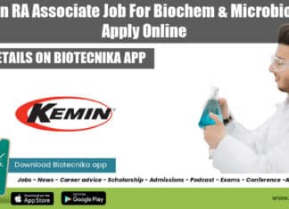 Kemin RA Associate Job