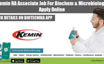 Kemin RA Associate Job