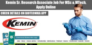 Kemin Sr Research Associate