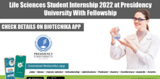 Life Sciences Student Internship