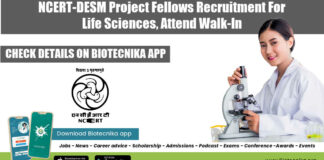 NCERT-DESM Project Fellows Recruitment