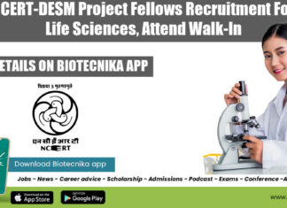 NCERT-DESM Project Fellows Recruitment