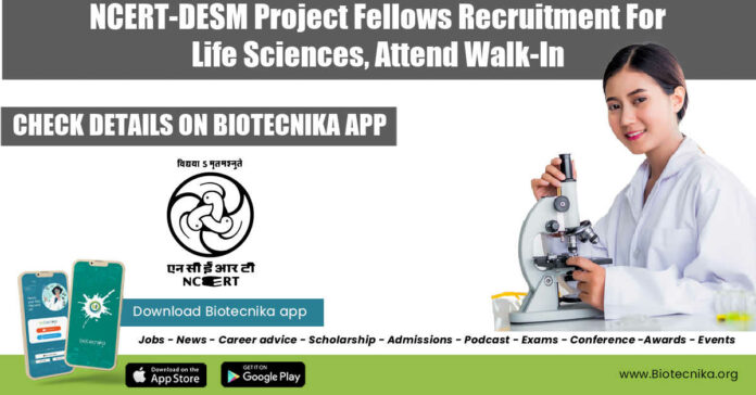 NCERT-DESM Project Fellows Recruitment