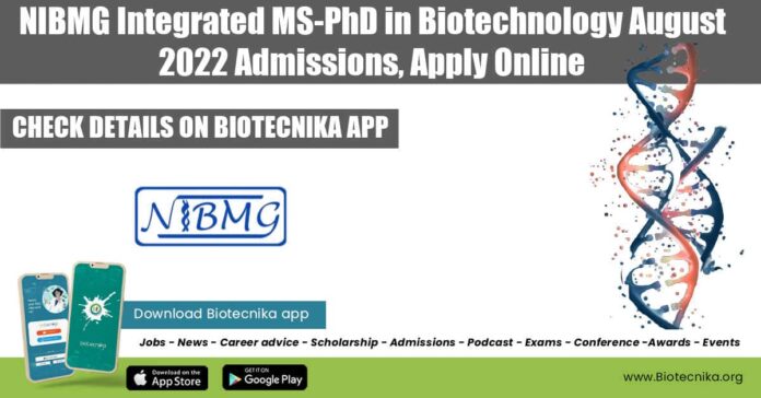 NIBMG Integrated MS-PhD Biotechnology
