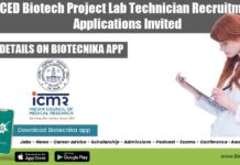 NICED Biotech Project Lab Technician Recruitment – Applications Invited NICED Biotech Project Lab