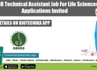 NIPGR Technical Assistant Job
