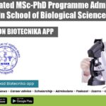 NISER Integrated MSc-PhD Programme Admissions 2022 In School of Biological Sciences NISER Integrated MSc-PhD Programme