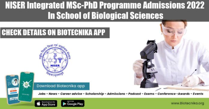 NISER Integrated MSc-PhD Programme