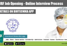 NISER JRF Job Opening – Online Interview Process NISER JRF Job Opening