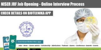 NISER JRF Job Opening
