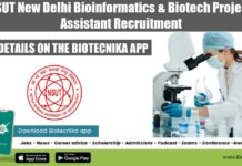 NSUT New Delhi Bioinformatics & Biotech Project Assistant Recruitment NSUT New Delhi Bioinformatics