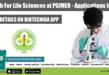 JRF Job For Life Sciences at PGIMER – Applications Invited PGIMER JRF Vacancy Latest