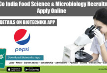 PepsiCo India Food Science & Microbiology Recruitment, Apply Online PepsiCo India Food Science