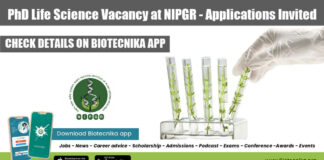PhD Life Science Vacancy