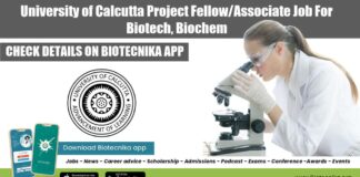 Project Vacancy at Calcutta