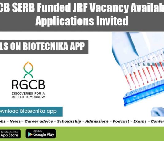 RGCB Latest JRF Job