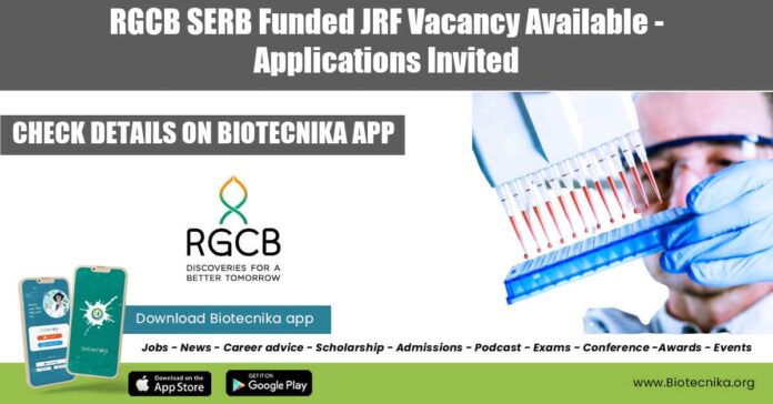 RGCB Latest JRF Job