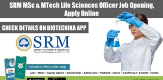 SRM Life Science Job