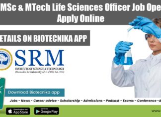 SRM Life Science Job