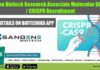 Sangene Biotech Research Associate Molecular Biologist / CRISPR Recruitment Sangene Biotech Job
