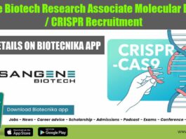 Sangene Biotech Job