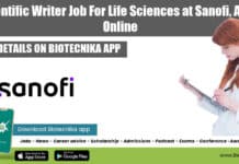 Scientific Writer Job For Life Sciences at Sanofi, Apply Online Scientific Writer