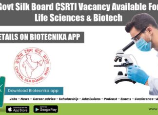 Silk Board Project Vacancy