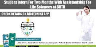 Student Intern Life Sciences