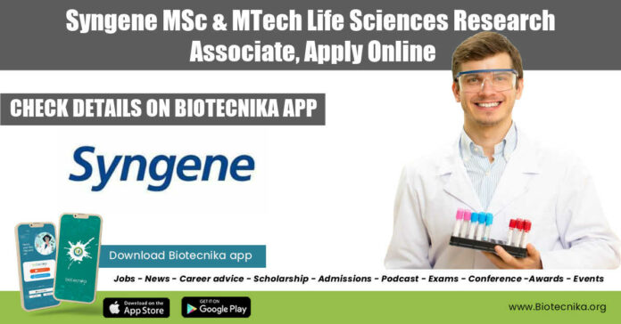 Syngene Jobs Latest