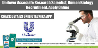 Unilever Associate Research Scientist