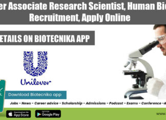 Unilever Associate Research Scientist
