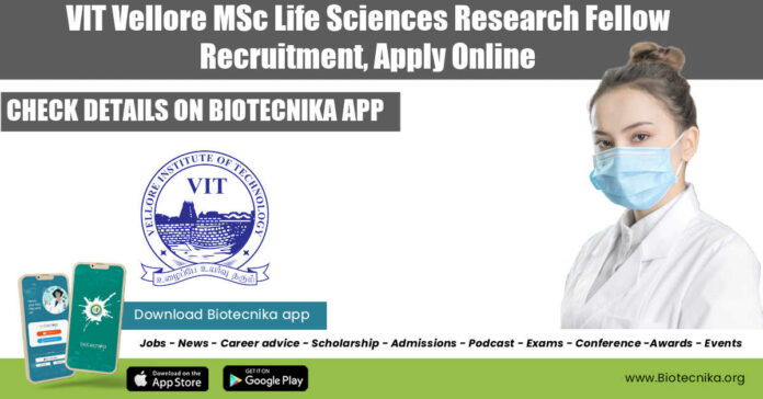 VIT Vellore Jobs 2022