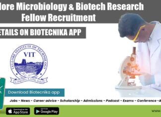 VIT Vellore Vacancy