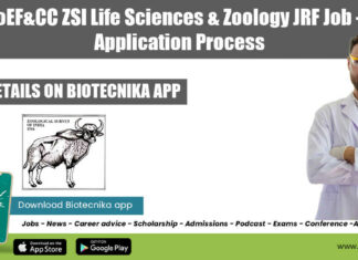 ZSI JRF Post Available