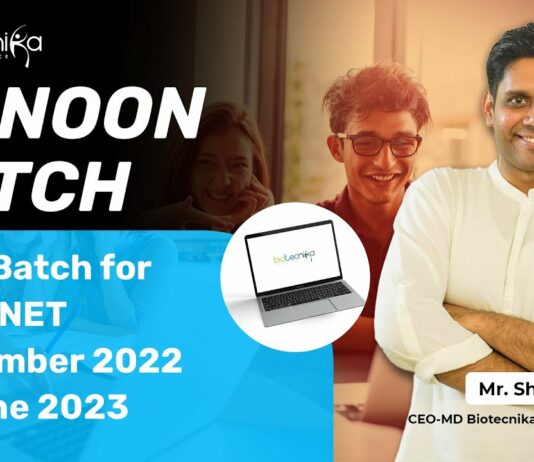 CSIR NET Coaching 2022 Biotecnika - Life Sciences Coaching 2022