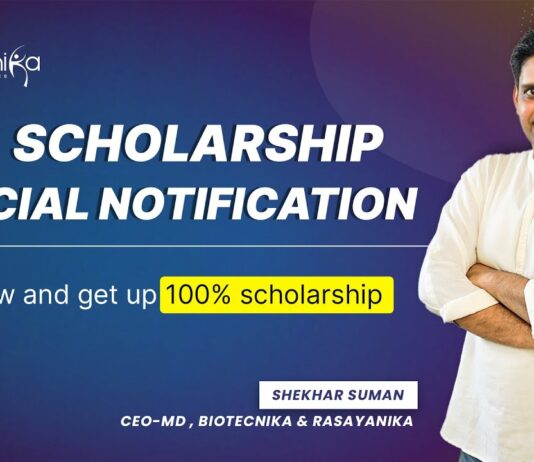 Biotecnika JCB Scholarship Notification + CSIR NET Junoon Batch - Apply Now