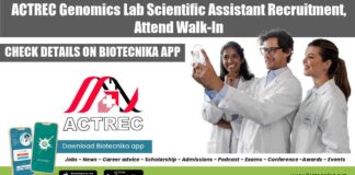 ACTREC Genomics Job Opening