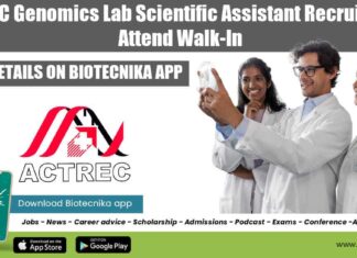 ACTREC Genomics Job Opening