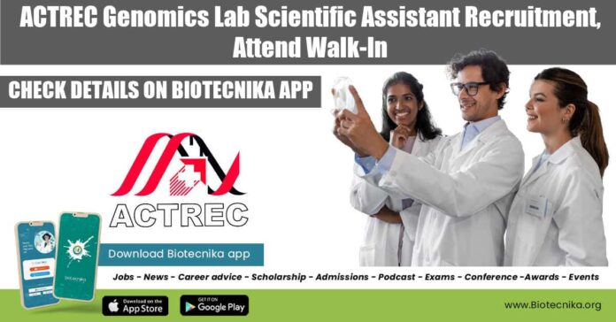 ACTREC Genomics Job Opening